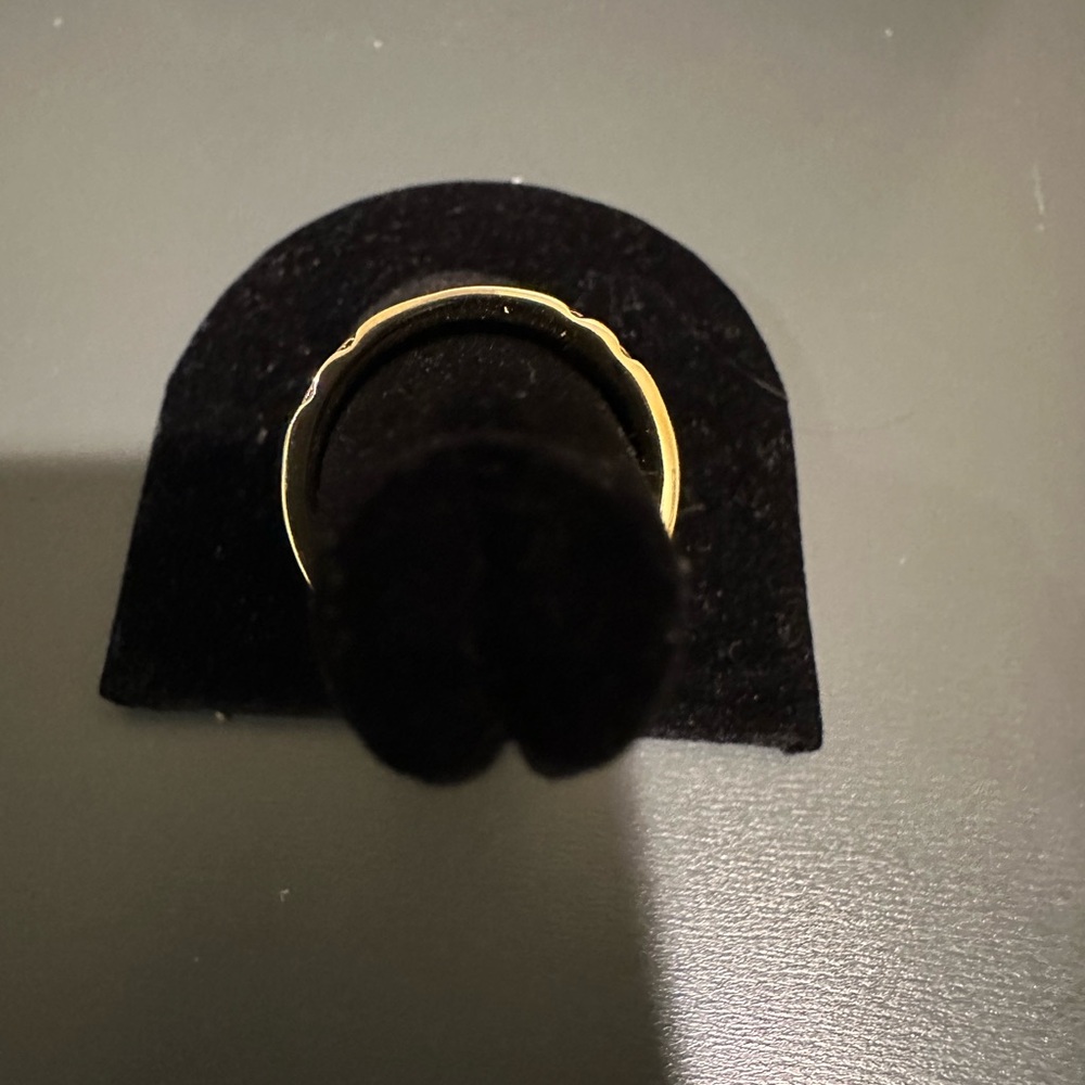 Coach Signature C Gold-Tone Pattern Ring size 6.5 - Picture 3 of 7